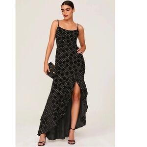 hutch rocco halter ruffled maxi dress Hutch Rocco Halter Ruffled Maxi Dress